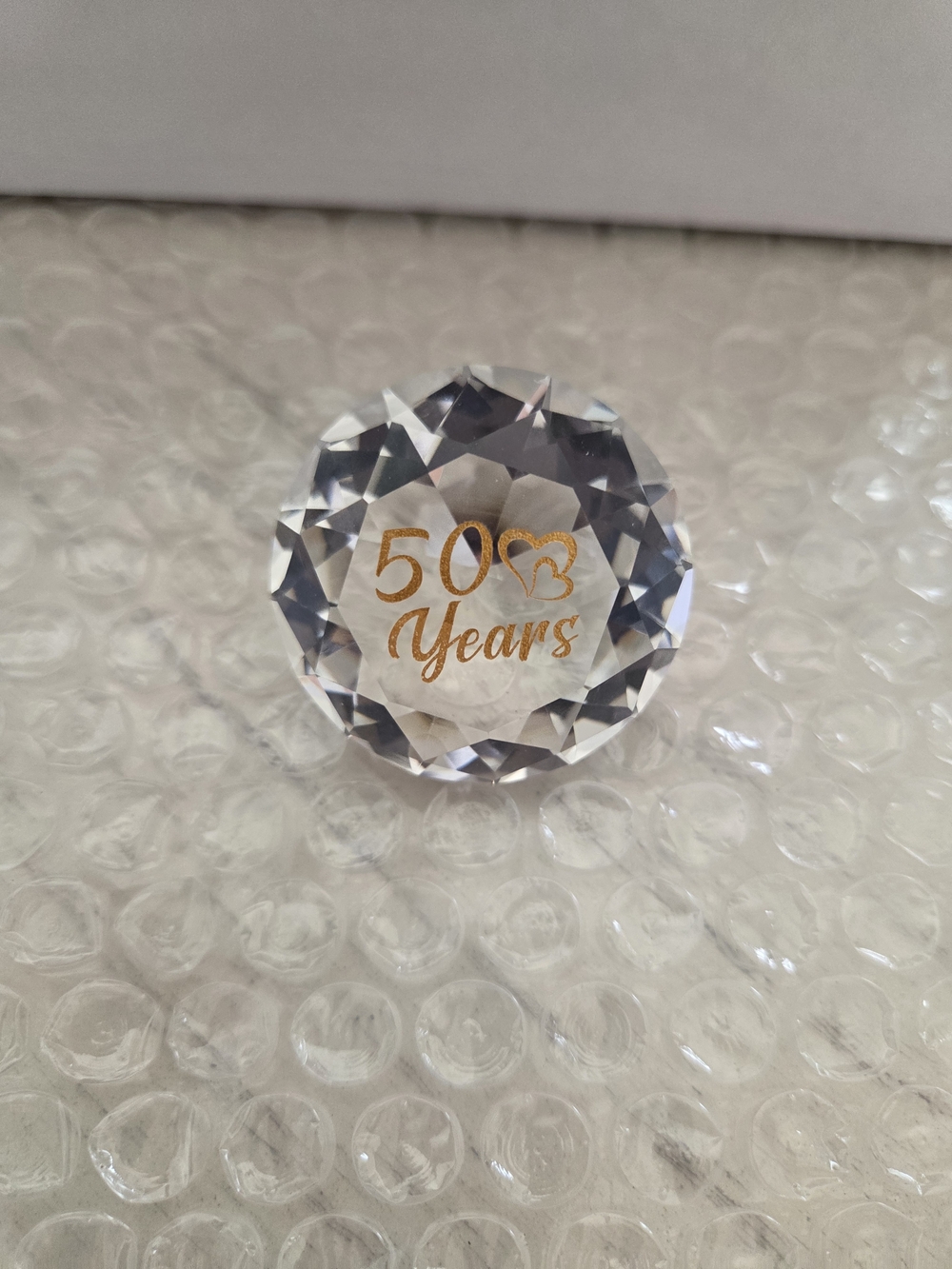 YWHL 50th Wedding Anniversary Crystal Swan Gift